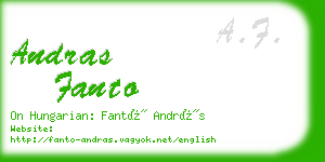 andras fanto business card